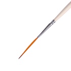 Кисть лайнер для рисования, синтетика, № 1, Calligrata, круглая, деревянная ручка - Фото 5