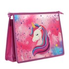 Папка для труда А4, 325 х 230 х 100 мм, молния сверху, пластиковая, ПТР-22 "Единорог" - фото 41943801