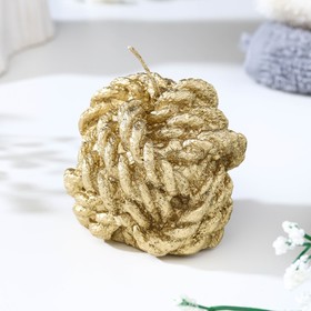 

Свеча фигурная лакированная "Клубок", 5х5,5 см, золото