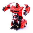 Робот с трансформацией радиоуправляемый «Спорткар», работает от батареек, цвет красный - Фото 2