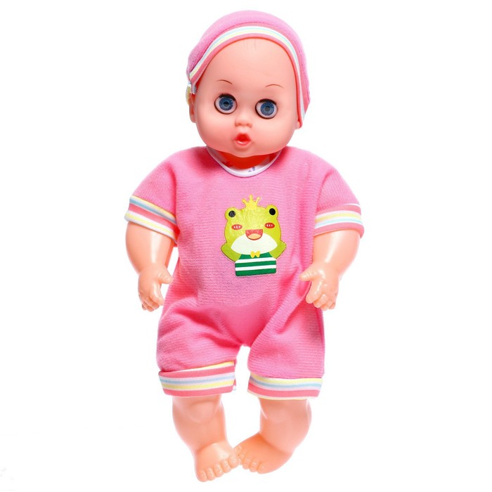 Пупс «Кроха», в комбенезоне, звук, цвет розовый 54086