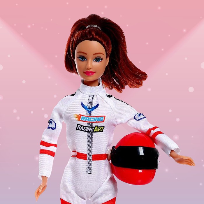 Кукла-модель «Гонщица», с аксессуарами, цвет красный 54088
