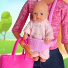 Кукла модель «Молодая мама», с пупсом, с аксессуарами, цвет розовый - фото 6597336