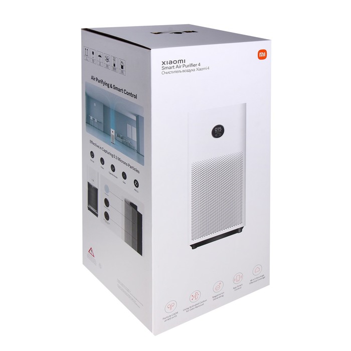 Очиститель воздуха Xiaomi Smart Air Purifier 4 EU, 30 Вт, 400 м3/ч, белый - фото 51455429
