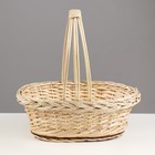 Корзина плетёная для хранения, 30×20×10 см, ручка h=20 см, ива - Фото 3