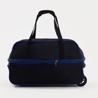 Сумка дорожная на колёсах, отдел на молнии, с увеличением, наружный карман, чёрная - Фото 2