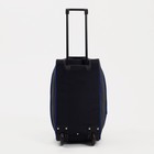 Сумка дорожная на колёсах, отдел на молнии, с увеличением, наружный карман, чёрная - Фото 4