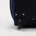 Сумка дорожная на колёсах, отдел на молнии, с увеличением, наружный карман, чёрная - Фото 5