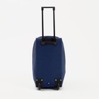 Сумка дорожная на колёсах, отдел на молнии, с увеличением, наружный карман, синяя - Фото 4