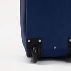 Сумка дорожная на колёсах, отдел на молнии, с увеличением, наружный карман, синяя - Фото 5