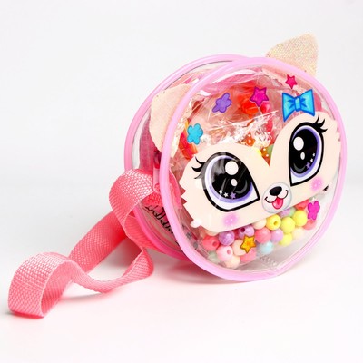 Подарочный набор с прядями, тату, стразами, в сумочке