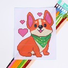 Вышивка крестиком для детей «Корги», набор для творчества, 25×20 см - Фото 3