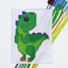 Вышивка крестиком для детей «Динозавр», набор для творчества, 14×10 см - Фото 2