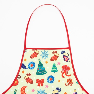 Фартук Доляна «Новогодние мотивы», 70×54 см, 100% п/э