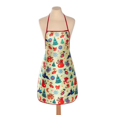 Фартук Доляна «Новогодние мотивы», 70×54 см, 100% п/э