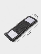 Насадка для плоской швабры «Доляна», 40×10 см, микрофибра букли, 80 г, серая - Фото 2