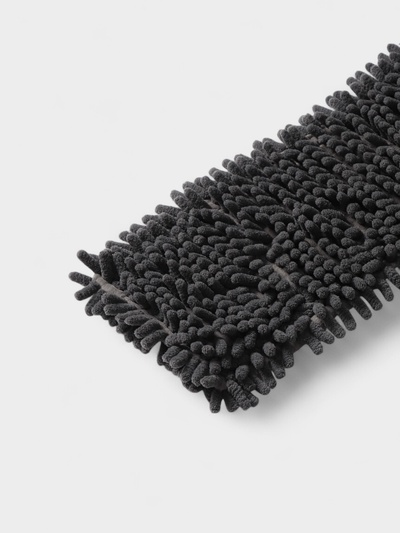 Насадка для плоской швабры «Доляна», 40×10 см, микрофибра букли, 80 г, серая