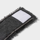 Насадка для плоской швабры Доляна, 43×13 см, микрофибра букли, цвет серый - фото 9678923
