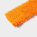 Насадка для плоской швабры Доляна, 43×13 см, микрофибра букли, цвет оранжевый - фото 9678927