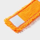 Насадка для плоской швабры Доляна, 43×13 см, микрофибра букли, цвет оранжевый - фото 9678929