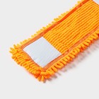Насадка для плоской швабры «Доляна», 40×10 см, микрофибра букли, 80 г, оранжевая - Фото 5