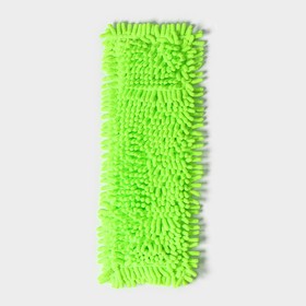 Насадка для плоской швабры Доляна, 43×13 см, микрофибра букли, цвет зелёный