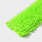 Насадка для плоской швабры «Доляна», 40×10 см, микрофибра букли, 80 г, зелёная - Фото 4