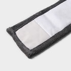 Насадка для плоской швабры Доляна, 42×12 см, микрофибра, цвет серый - фото 6597584