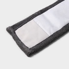 Насадка для плоской швабры «Доляна», 40×10 см, микрофибра, 60 г, серая - Фото 6