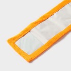 Насадка для плоской швабры Доляна, 42×12 см, микрофибра, цвет оранжевый - Фото 5