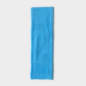 Насадка для плоской швабры Доляна, 42x12 см, 60 гр, микрофибра, цвет синий
