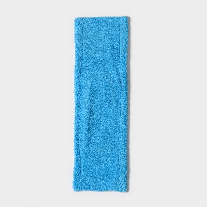 Насадка для плоской швабры Доляна, 42×12 см, микрофибра, цвет синий - Фото 1