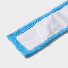 Насадка для плоской швабры Доляна, 42×12 см, микрофибра, цвет синий - фото 6597595