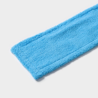 Насадка для плоской швабры «Доляна», 40×10 см, микрофибра, 60 г, голубая