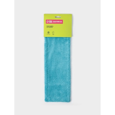 Насадка для плоской швабры «Доляна», 40×10 см, микрофибра, 60 г, голубая