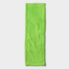 Насадка для плоской швабры Доляна, 42×12 см, микрофибра, цвет зелёный - фото 318870609