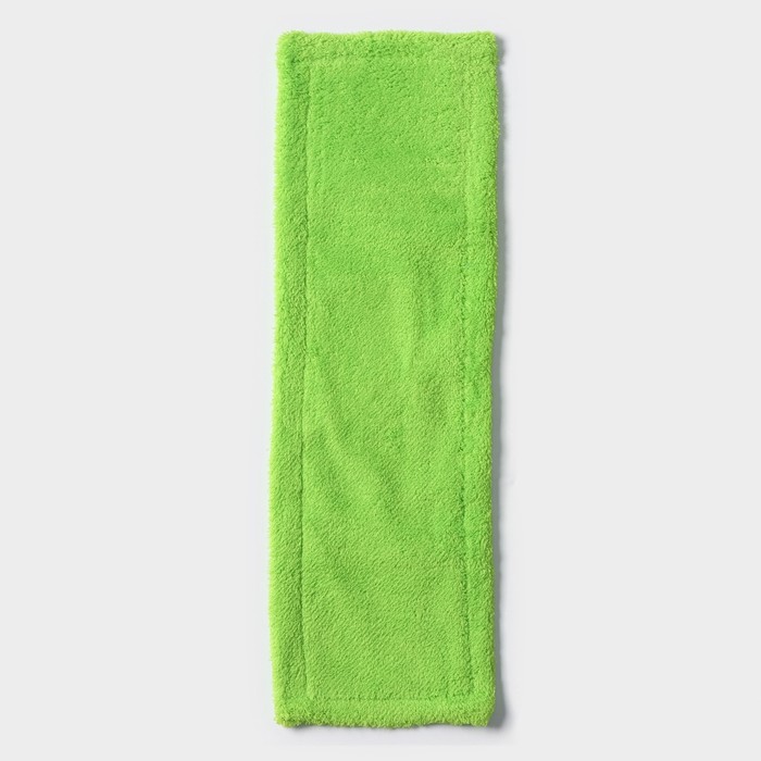 Насадка для плоской швабры Доляна, 42×12 см, микрофибра, цвет зелёный - Фото 1