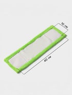 Насадка для плоской швабры «Доляна», 40×10 см, микрофибра, 60 г, зелёная - Фото 2