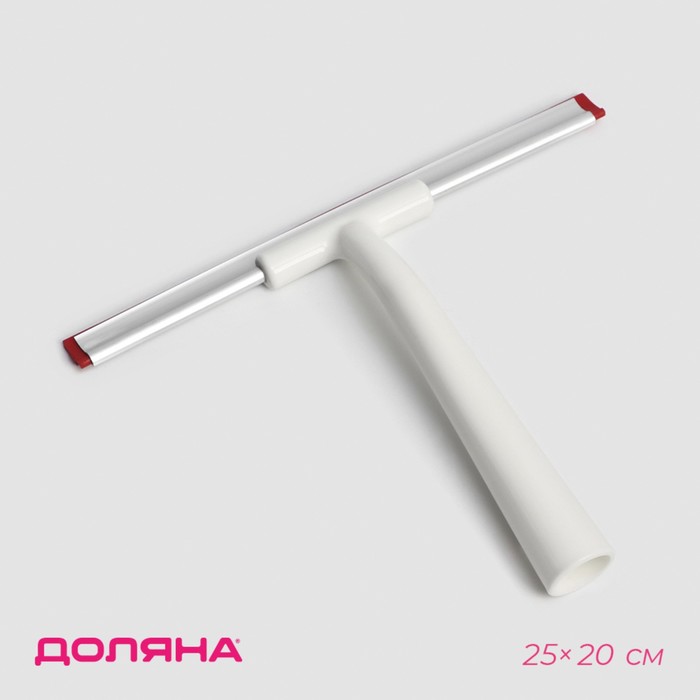 Водосгон Доляна, 25×20 см, пластиковая ручка, силиконовый сгон - Фото 1