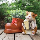 Садовая фигура "Морская свинка с аккордеоном" 10x13,5x17см - Фото 2