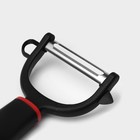 Овощечистка Доляна Digma, 17 см, нержавеющая сталь, чёрная - Фото 5