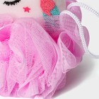 Мочалка для тела SAVANNA «Единорожка», цвет розовый - Фото 3