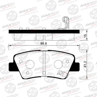 Колодки тормозные дисковые Avantech (противоскрипная пластина в компл.) AV127