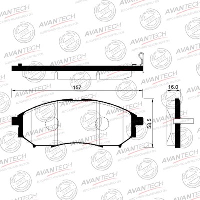 Колодки тормозные дисковые Avantech (противоскрипная пластина в компл.) AV733