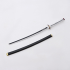 Макет оружия «Сувенирная катана на подставке. Гиу», 104 см, клинок 68 см, чёрная с белым - Фото 3