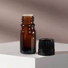 Бутылочка стеклянная стеклянная для хранения, с капельным дозатором, 5 мл, цвет чёрный/коричневый - Фото 2