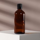 Бутылочка стеклянная для хранения, с капельным дозатором, 100 мл, цвет чёрный/коричневый - Фото 2