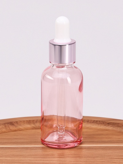 Бутылочка стеклянная для хранения, с пипеткой, 30 мл, цвет розовый/розовое золото