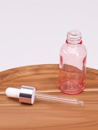 Бутылочка стеклянная для хранения, с пипеткой, 30 мл, розовая - Фото 3