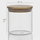 Банка для сыпучих продуктов BellaTenero «Эко», 550 мл, 10×10.5 см, с бамбуковой крышкой, стекло, прозрачная - Фото 2